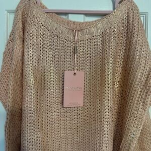 Elegant Knit Sweater in pink with a slight shimmer by Scandal Italy